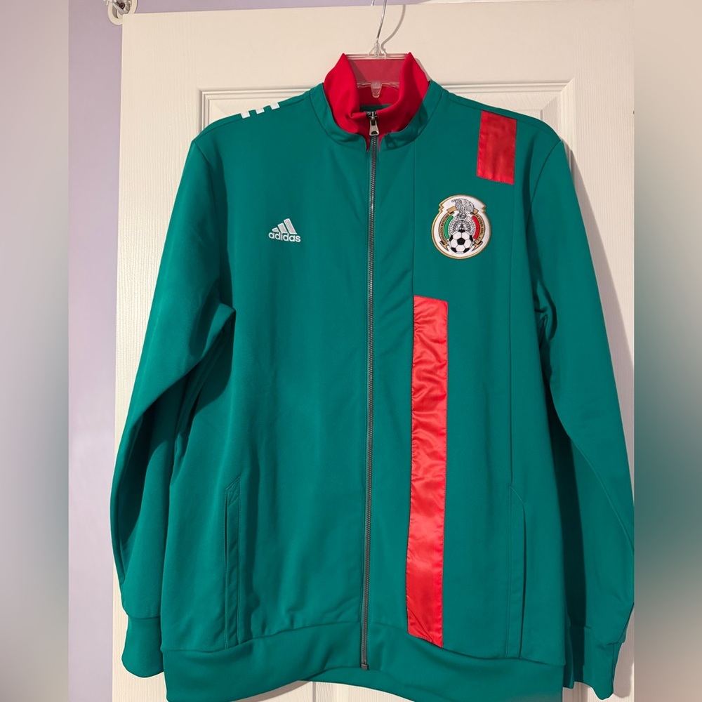 NWT Adidas 2014 FIFA World Cup Mexico Green Zip Track Jacket Men’s large